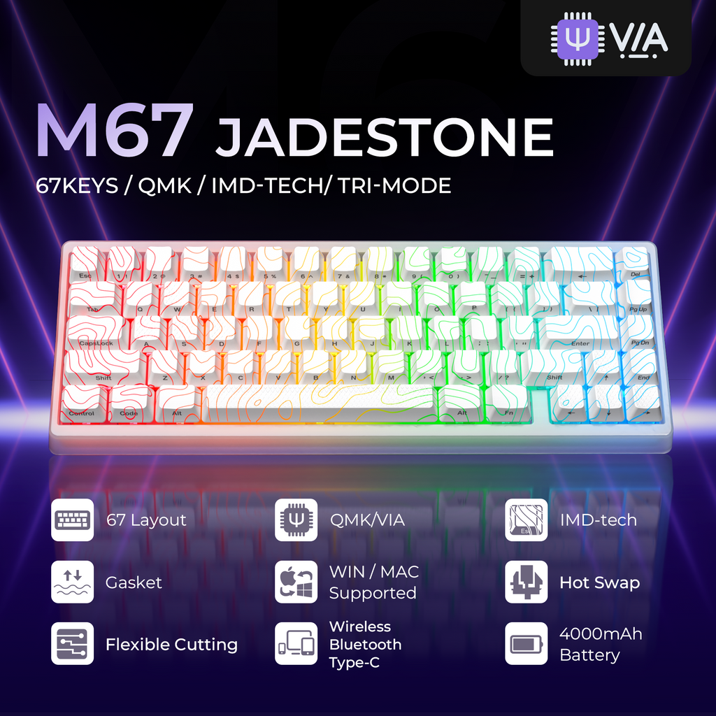 JadeStone Mechanical Keyboard With IMD-Tech Keycaps