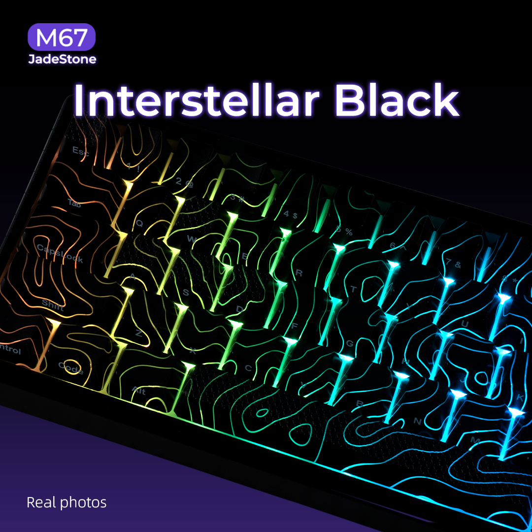 XVX M67 JadeStone Mechanical Keyboard (Interstellar Black)