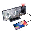 LED Projection Digital Alarm Clock Phone Charger