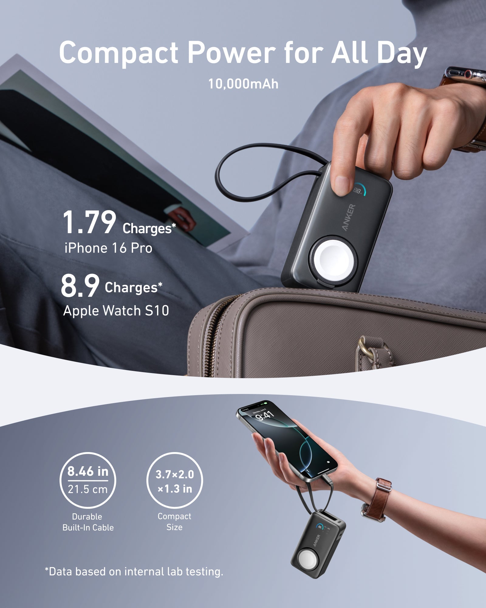 Anker MagGo Power Bank (10K, 35W, For Apple Watch