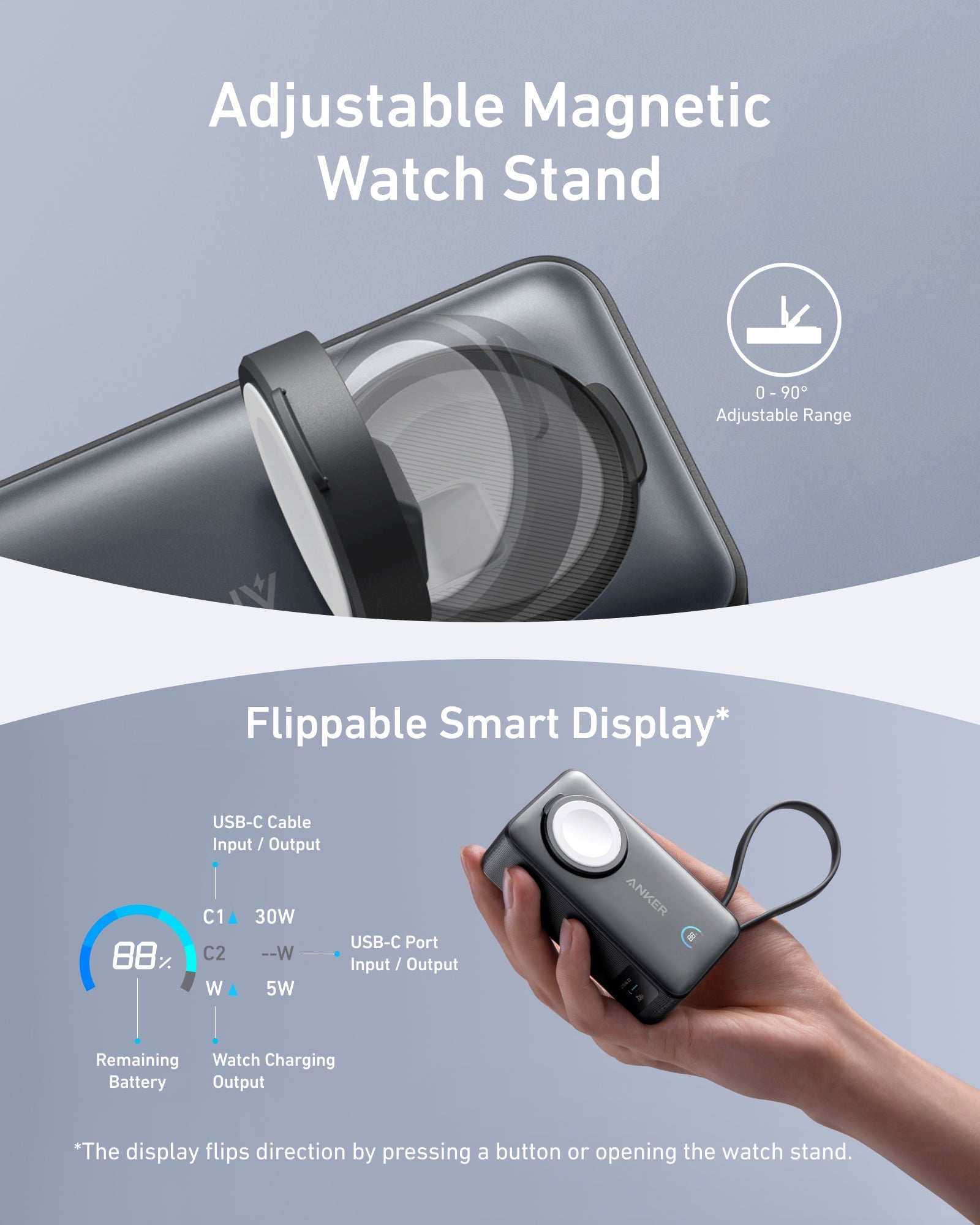 Anker MagGo Power Bank (10K, 35W, For Apple Watch