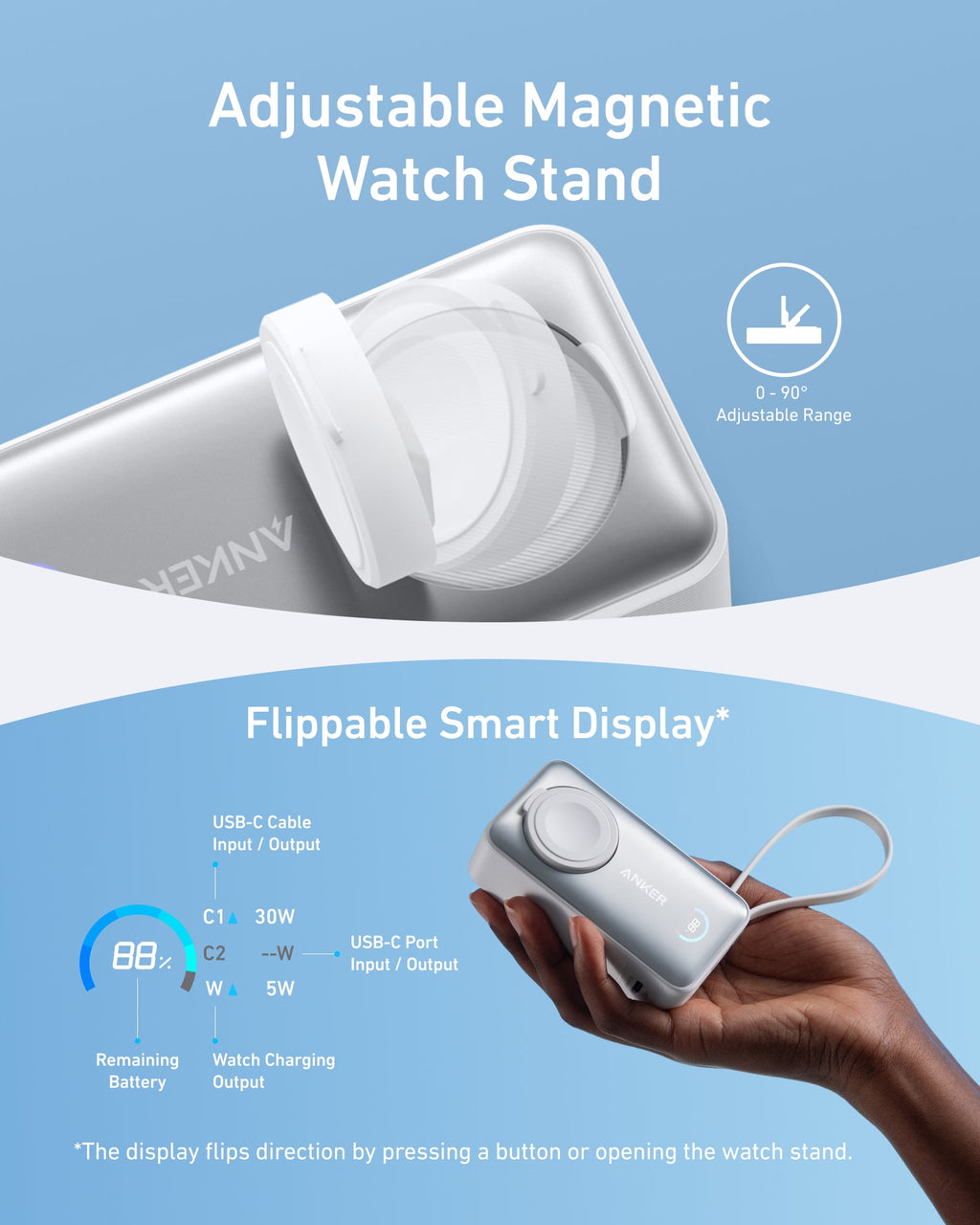 Anker MagGo Power Bank (10K, 35W, For Apple Watch