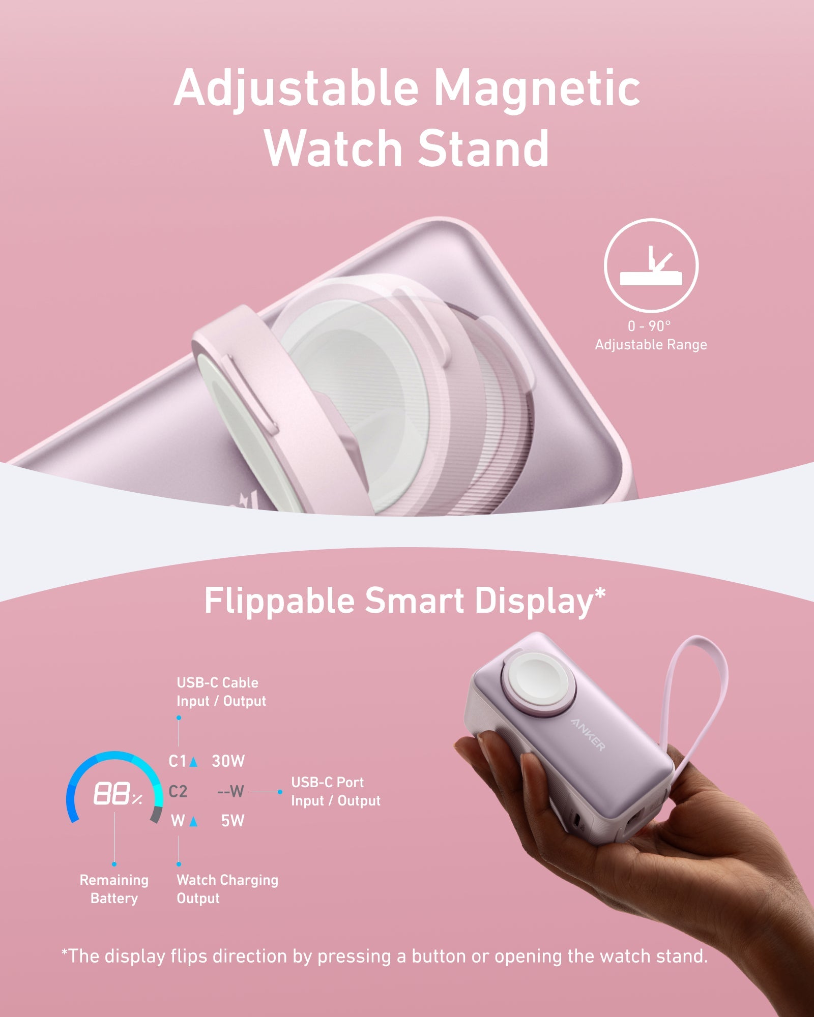 Anker MagGo Power Bank (10K, 35W, For Apple Watch
