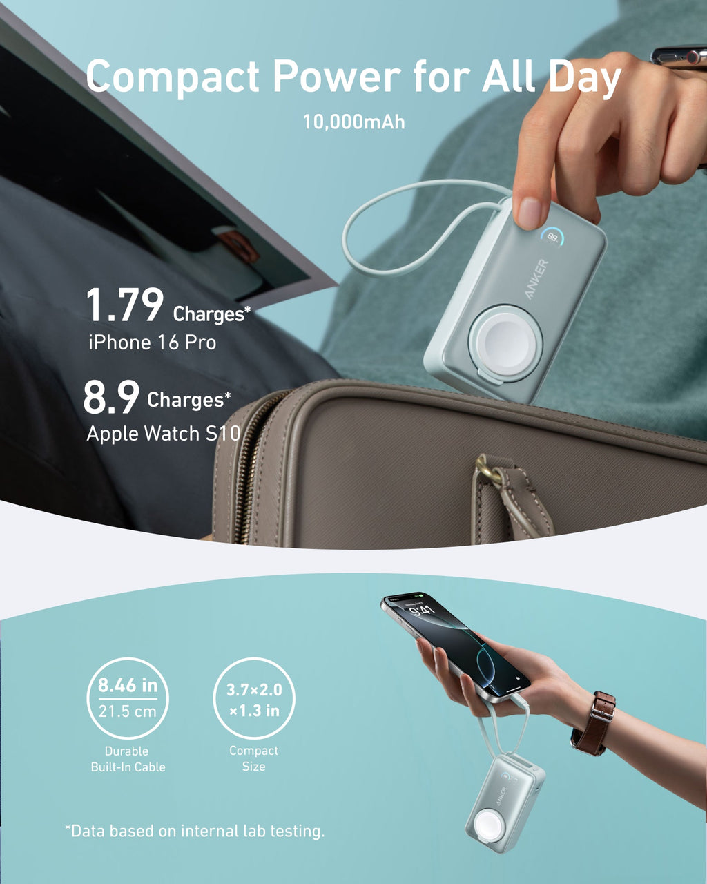 Anker MagGo Power Bank (10K, 35W, For Apple Watch
