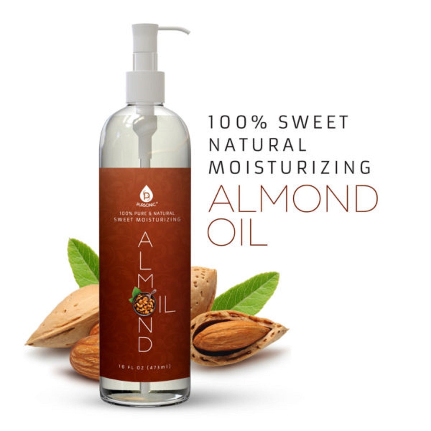 100% Pure & Natural Sweet Almond Oil 16 Oz.™