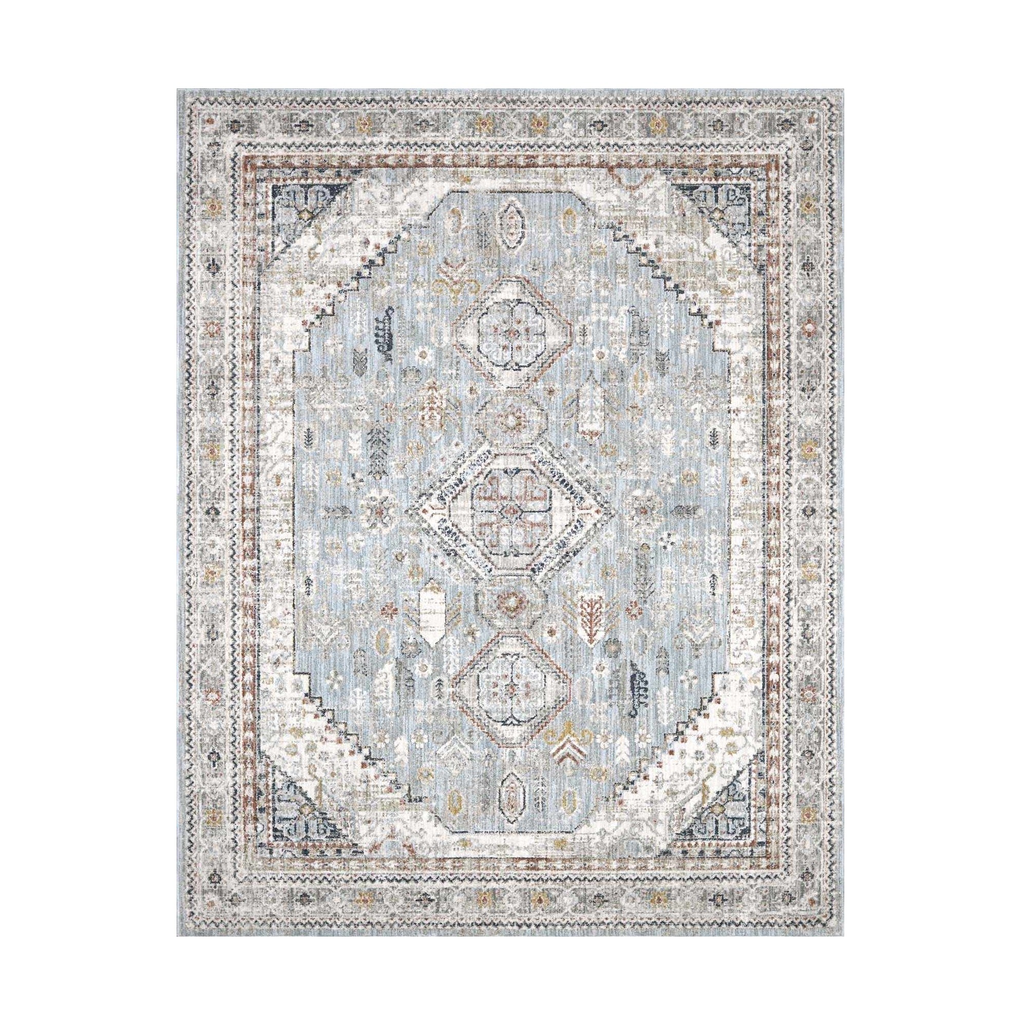 Kouta Gray Blue Area Rug