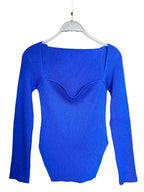 Square Collar Irregular Long Sleeve Woman Sweaters | NCS