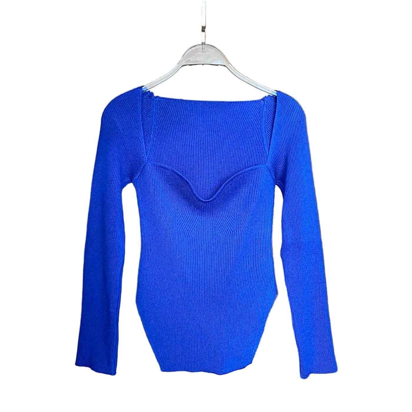 Square Collar Irregular Long Sleeve Woman Sweaters | NCS