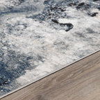 Kirkland Dark Blue Marble Rug