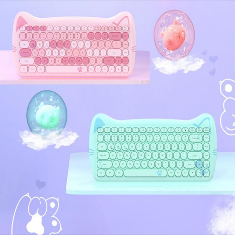 Cat Wireless Keyboard Mouse