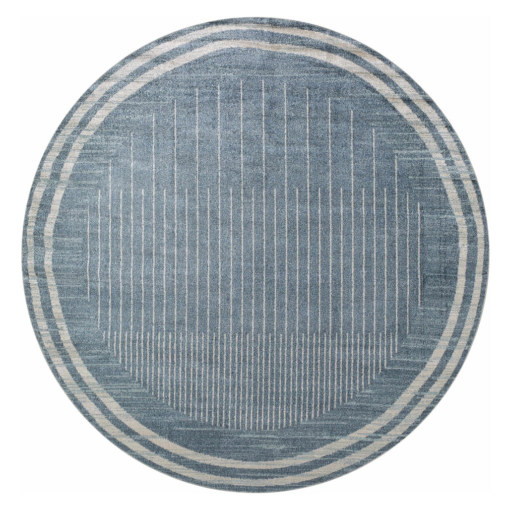 Thad Blue Washable Area Rug