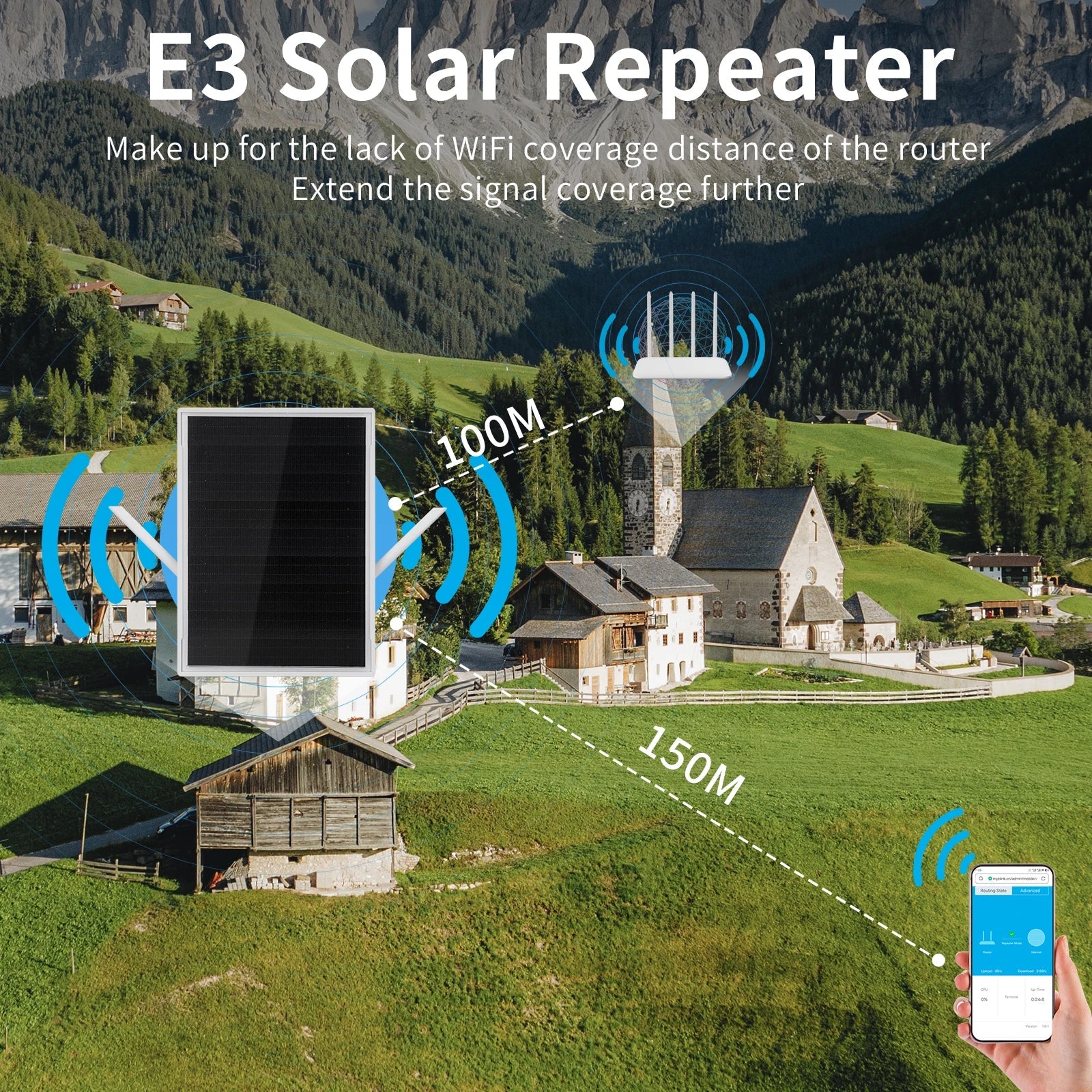 Solar Dual Band WiFi Repeater