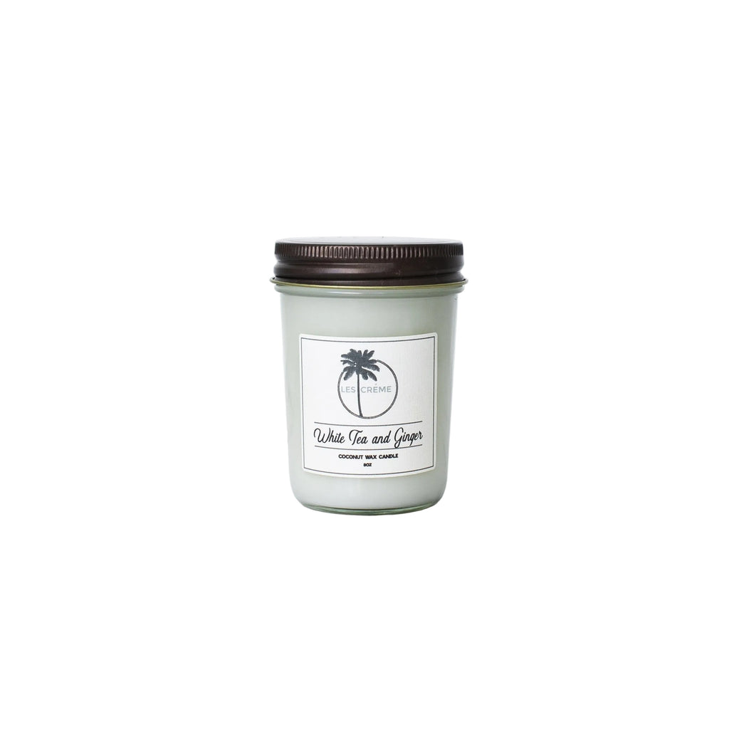 White Tea + Ginger Scent Coconut Wax Candle
