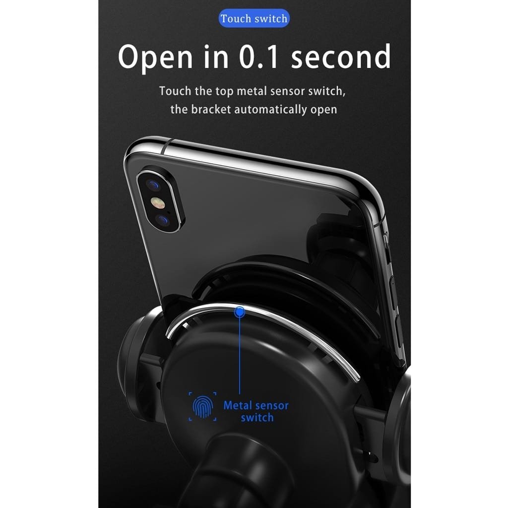 10W Wireless Automatic Clamping Mount Fast Charger