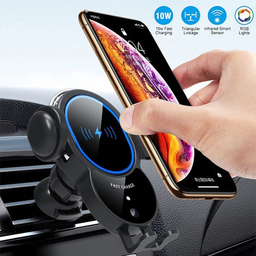 10W Wireless Automatic Clamping Mount Fast Charger